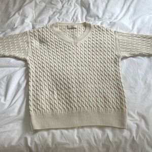 Wilfred Merino wool cable knit sweater